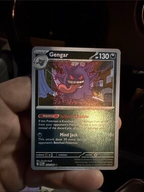 Pokemon Gengar Card – Purple – Dark Type